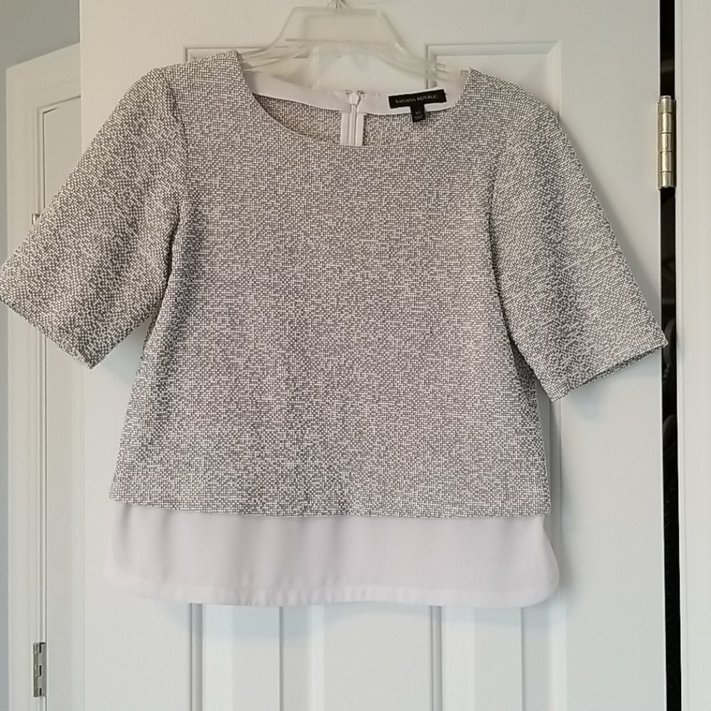 Banana Republic textured mod top Sz xs